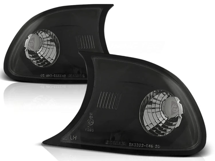 KIERUNKOWSKAZY MIGACZE PRZEDNIE BLACK BMW 3 SERII E46 04.99-08.01 COUPE