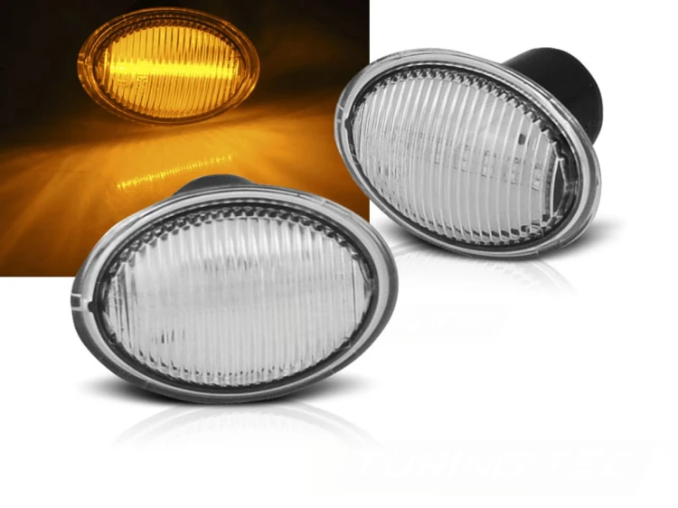 KIERUNKOWSKAZY BOCZNE FIAT 500 07+ FORD KA 08+ LANCIA YPSILON 04+ WHITE LED