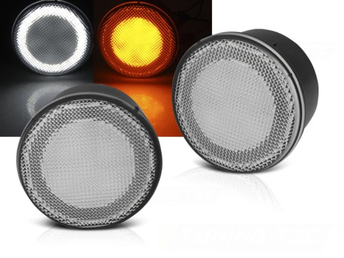 KIERUNKOWSKAZY PRZEDNIE JEEP WRANGLER JK 07-18 LED WHITE