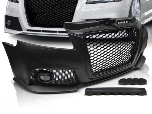 ZDERZAK PRZEDNI BLACK RS3 LOOK AUDI A3 08-12