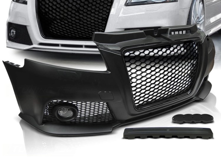 ZDERZAK PRZEDNI BLACK RS3 LOOK AUDI A3 08-12