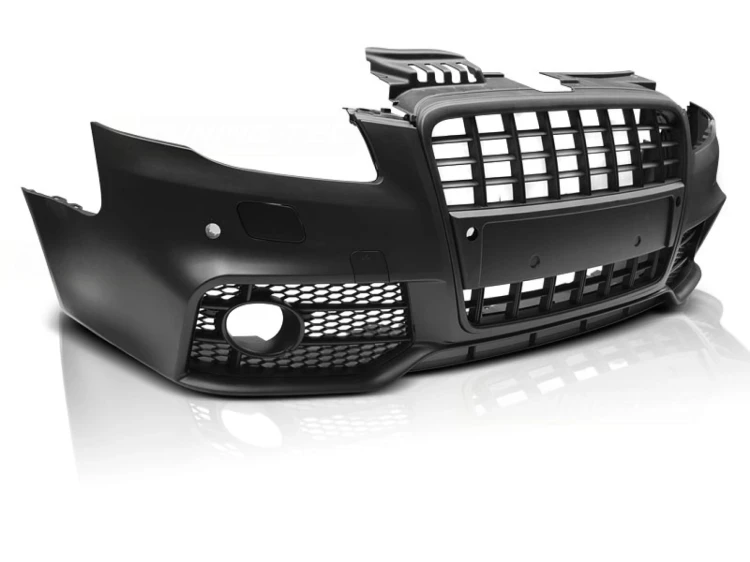 ZDERZAK PRZEDNI RS4 LOOK BLACK PDC AUDI A4 04-08