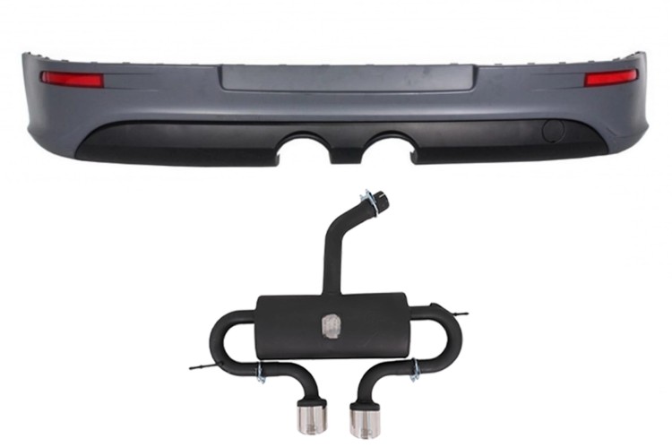 DYFUZOR DOKŁADKA ZDERZAKA WYDECH VW GOLF 5 V (2003-2007) R32 DESIGN