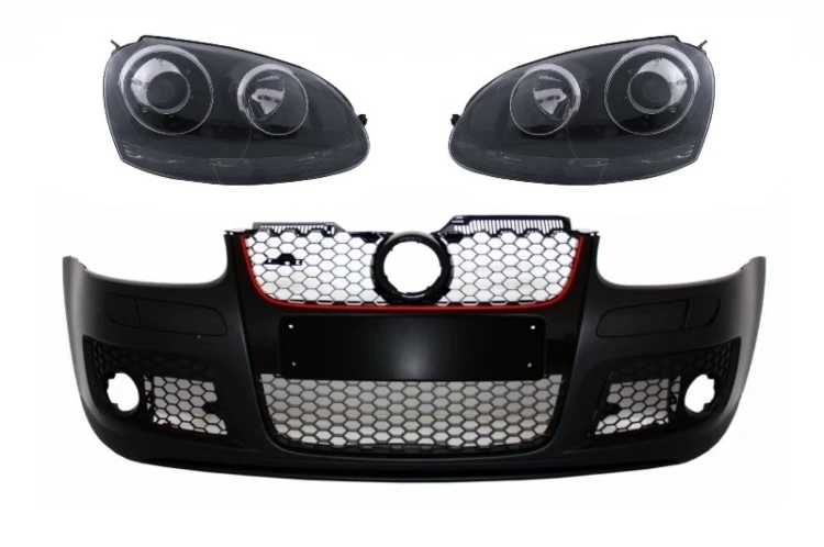 ZDERZAK PRZEDNI LAMPY PRZEDNIE VW GOLF 5 V MK5 03-07 JETTA 05-10 GTI DESIGN