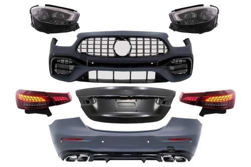 BODY KIT ZDERZAK LAMPY MERCEDES E KLASA W213 16-19 FACELIFT E63 AMG DESIGN