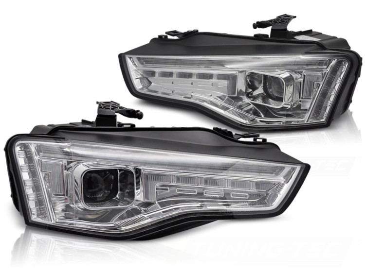 LAMPY PRZEDNIE REFLEKTORY XEONON LED CHROME SEQ AUDI A5 11-16