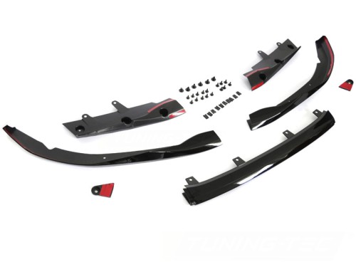 DOKŁADKA PRZEDNIEGO ZDERZAKA PERFORMANCE BLACK BMW SERII 4 G22 G23 20+