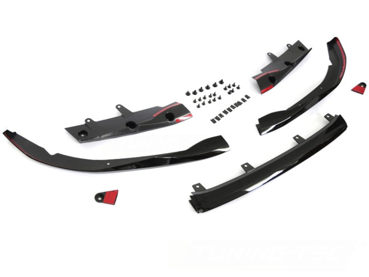 DOKŁADKA PRZEDNIEGO ZDERZAKA PERFORMANCE BLACK BMW SERII 4 G22 G23 20+