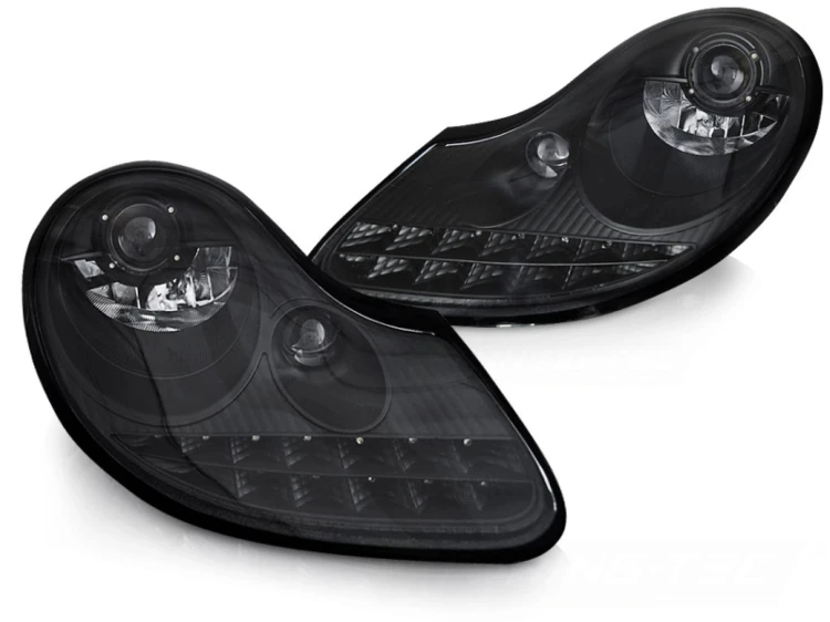 LAMPY PRZEDNIE REFLEKTORY MATT BLACK PORSCHE BOXSTER 96-04 /911 996