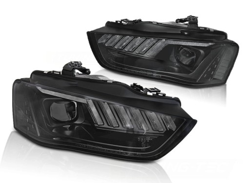 LAMPY PRZEDNIE REFLEKTORY LED BLACK SEQ AUDI A4 B8 12-15