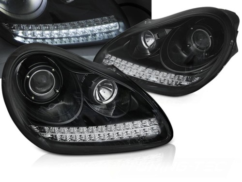 LAMPY PRZEDNIE REFLEKTORY PORSCHE CAYENNE 02-06 DAYLIGHT BLACK XENON