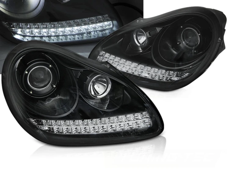 LAMPY PRZEDNIE REFLEKTORY PORSCHE CAYENNE 02-06 DAYLIGHT BLACK XENON
