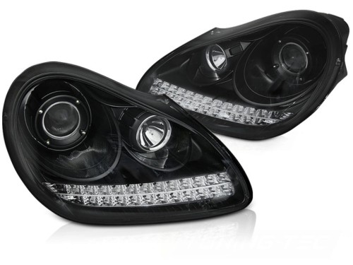 LAMPY PRZEDNIE REFLEKTORY PORSCHE CAYENNE 02-06 DAYLIGHT BLACK XENON