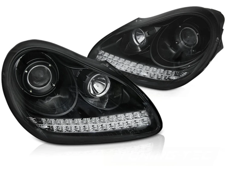 LAMPY PRZEDNIE REFLEKTORY PORSCHE CAYENNE 02-06 DAYLIGHT BLACK XENON