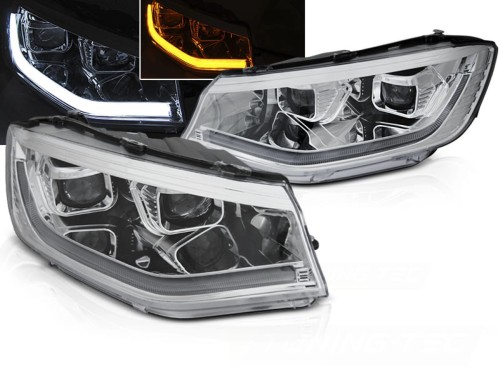 LAMPY PRZEDNIE REFLEKTORY DRL SEQ LED VW CADDY 20+
