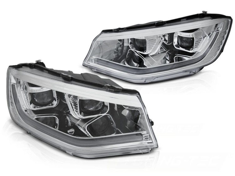 LAMPY PRZEDNIE REFLEKTORY DRL SEQ LED VW CADDY 20+
