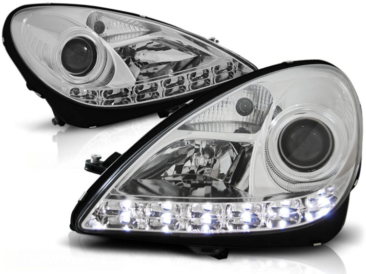 LAMPY PRZEDNIE REFLEKTORY XENON CHROME MERCEDES R171 SLK 04-11