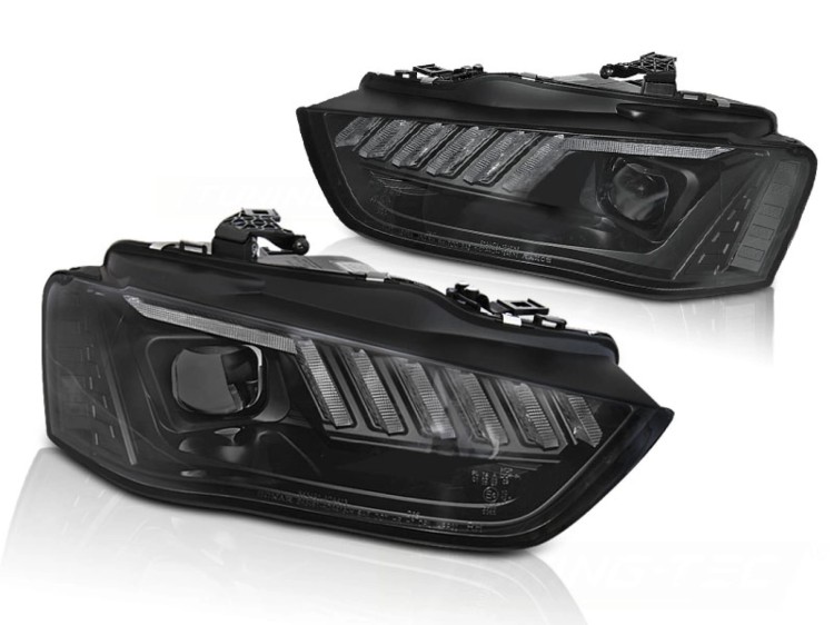LAMPY PRZEDNIE REFLEKTORY XENON LED BLACK SEQ AUDI A4 B8 12-15