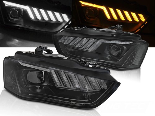 LAMPY PRZEDNIE REFLEKTORY XENON LED BLACK SEQ AUDI A4 B8 12-15