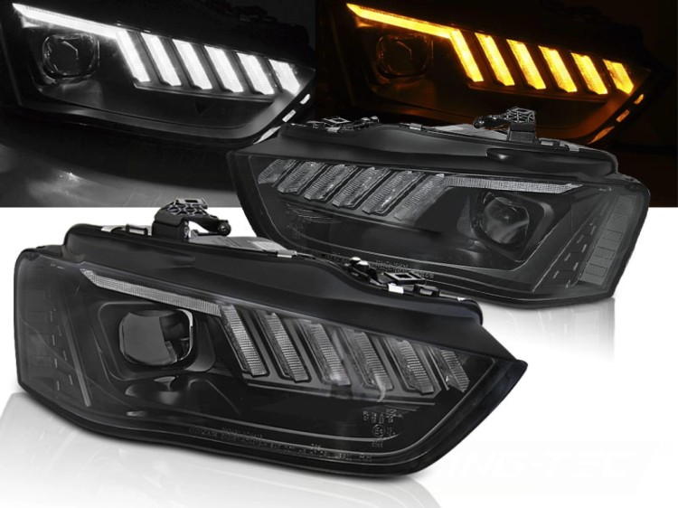 LAMPY PRZEDNIE REFLEKTORY XENON LED BLACK SEQ AUDI A4 B8 12-15