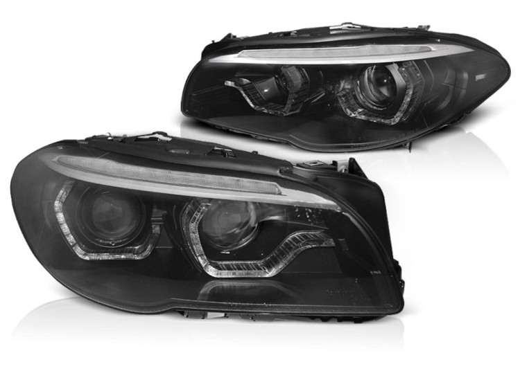LAMPY PRZEDNIE REFLEKTORY XENON AFS ANGEL LED BLACK BMW SERII 5 F10/F11 10+