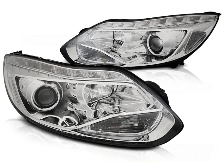LAMPY PRZEDNIE REFLEKTORY FORD FOCUS MK3 11- 10.14 LED CHROME
