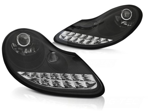 LAMPY PRZEDNIE REFLEKTORY BLACK PORSCHE BOXSTER 96-04 /911 996 LED