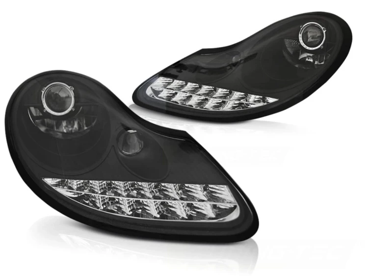 LAMPY PRZEDNIE REFLEKTORY BLACK PORSCHE BOXSTER 96-04 /911 996 LED