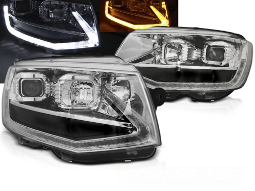 ZDERZAK PRZEDNI CHROME DRL SEQ VW T6 15-19 LED