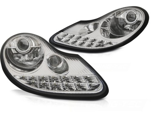 LAMPY PRZEDNIE REFLEKTORY CHROME PORSCHE BOXSTER 96-04 /911 996 LED