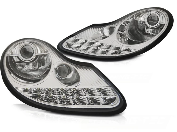 LAMPY PRZEDNIE REFLEKTORY CHROME PORSCHE BOXSTER 96-04 /911 996 LED