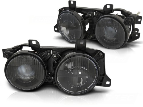 LAMPY PRZEDNIE REFLEKTORY BLACK BMW SERII 5 7 E32/E34