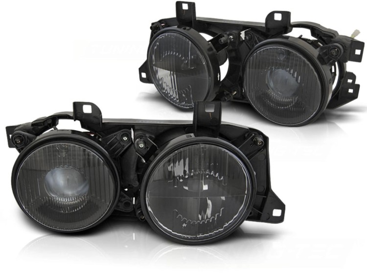 LAMPY PRZEDNIE REFLEKTORY BLACK BMW SERII 5 7 E32/E34