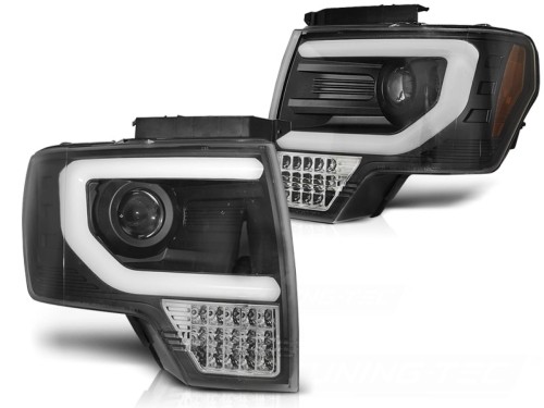 LAMPY PRZEDNIE REFLEKTORY FORD F150 MK12 08-14 BLACK LED