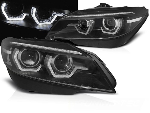 LAMPY PRZEDNIE REFLEKTORY XENON LED DRL BLACK SEQ BMW Z4 E89 09-13