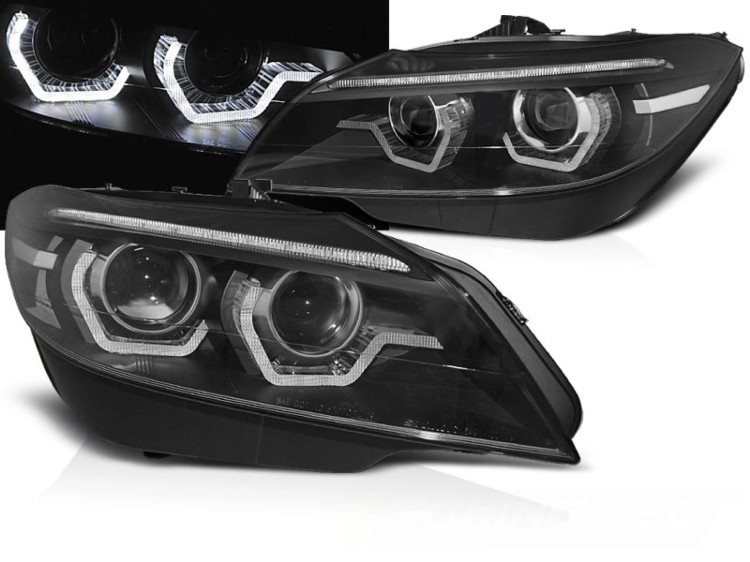 LAMPY PRZEDNIE REFLEKTORY XENON LED DRL BLACK SEQ BMW Z4 E89 09-13