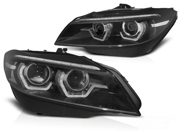 LAMPY PRZEDNIE REFLEKTORY XENON LED DRL BLACK SEQ BMW Z4 E89 09-13