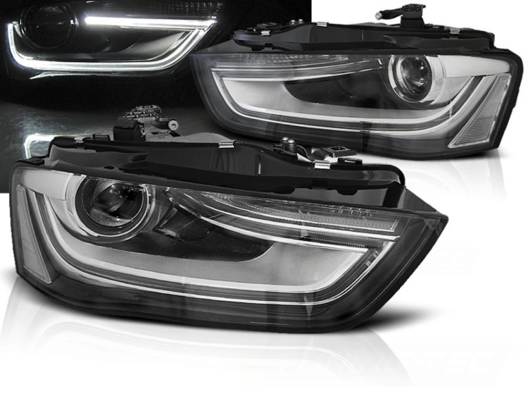 LAMPY PRZEDNIE REFLEKTORY BLACK AUDI A4 B8 12-15 LED