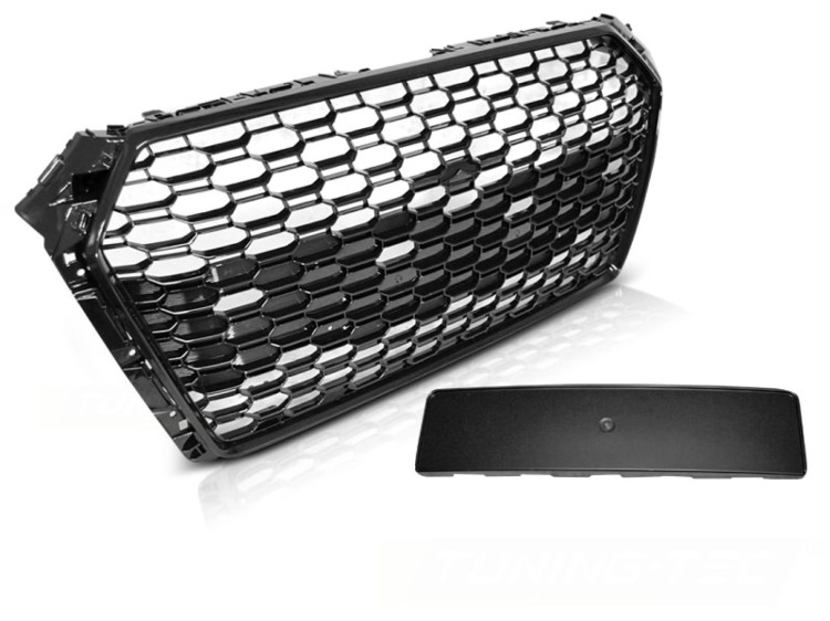 ATRAPA GRILL GLOSSY BLACK AUDI A4 B9 15-19 PLASTER MIODU