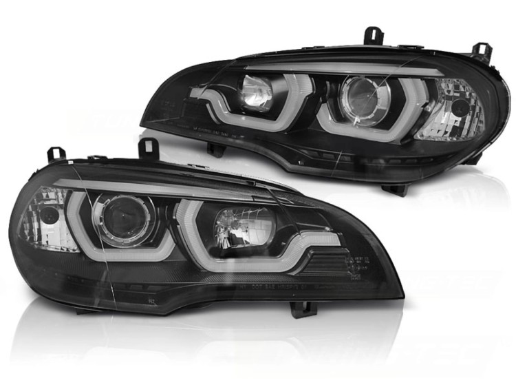 LAMPY PRZEDNIE REFLEKTORY BLACK BMW X5 E70 07-13 LED