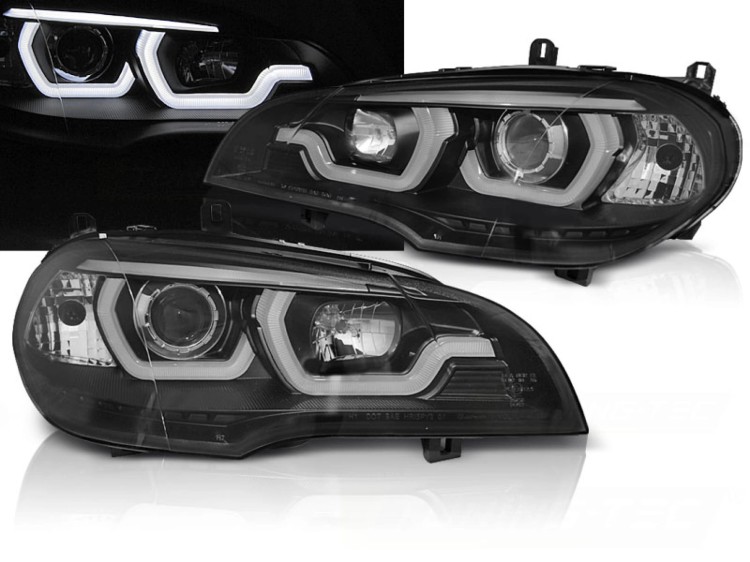 LAMPY PRZEDNIE REFLEKTORY BLACK BMW X5 E70 07-13 LED