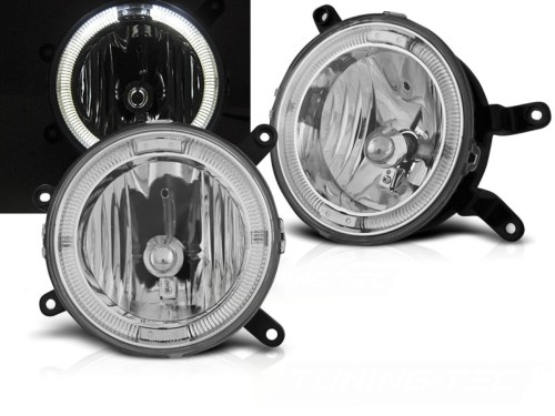 LAMPY PRZEDNIE REFLEKTORY FORD MUSTANG 04-09 ANGEL EYES CHROME