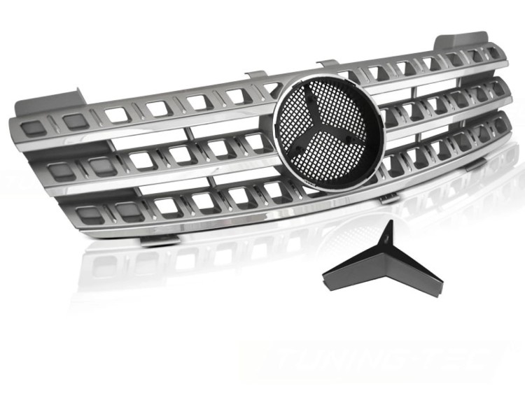 ATRAPA GRILL SILVER CHROME MERCEDES ML W164 05-08