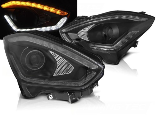LAMPY PRZEDNIE REFLEKTORY SUZUKI SWIFT VI 17+ SEQ BLACK LED