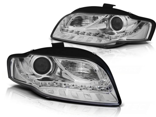 LAMPY PRZEDNIE REFLEKTORY CHROME AUDI A4 B7 11.04-03.08 LED