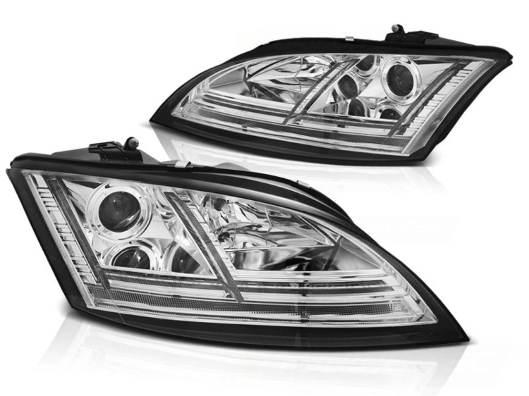 LAMPY PRZEDNIE REFLEKTORY LED CHROME SEQ AUDI TT 06-10 8J