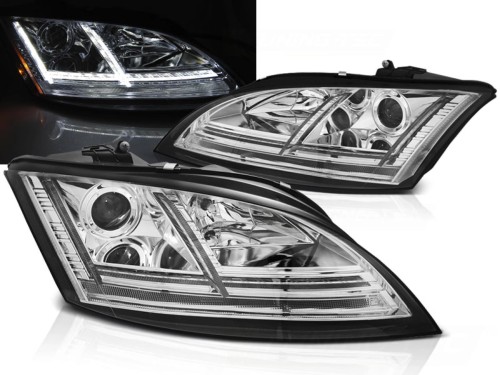 LAMPY PRZEDNIE REFLEKTORY LED CHROME SEQ AUDI TT 06-10 8J