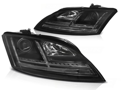 LAMPY PRZEDNIE REFLEKTORY XENON LED DRL BLACK SEQ AUDI TT 06-10 8J