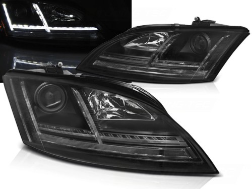 LAMPY PRZEDNIE REFLEKTORY XENON LED DRL BLACK SEQ AUDI TT 06-10 8J