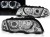 LAMPY PRZEDNIE REFLEKTORY ANGEL LED CHROME BMW SERII 3 E46 05.98-08.01 S/T